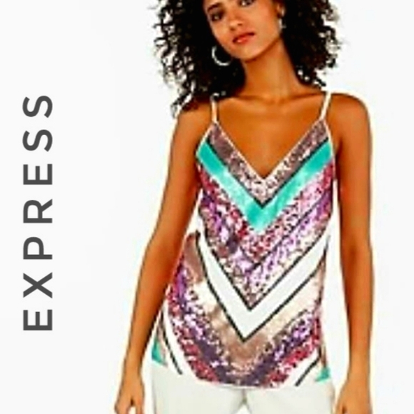 Express Tops - Express | Sequined Tank Blouse
